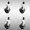 Service Caster 5 Inch 316SS Soft Rubber Swivel 1-3/4 Inch Expanding Stem Caster Set Brake SCC SCC-SS316EX20S514-SRS-TLB-134-4 - alternate 3